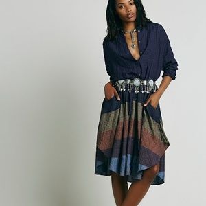 Free People Ray of Light Buttondown Dress sz Large